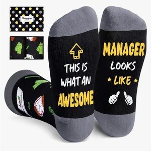 🆕 HAPPYPOP Manager Gifts Ideas Socks